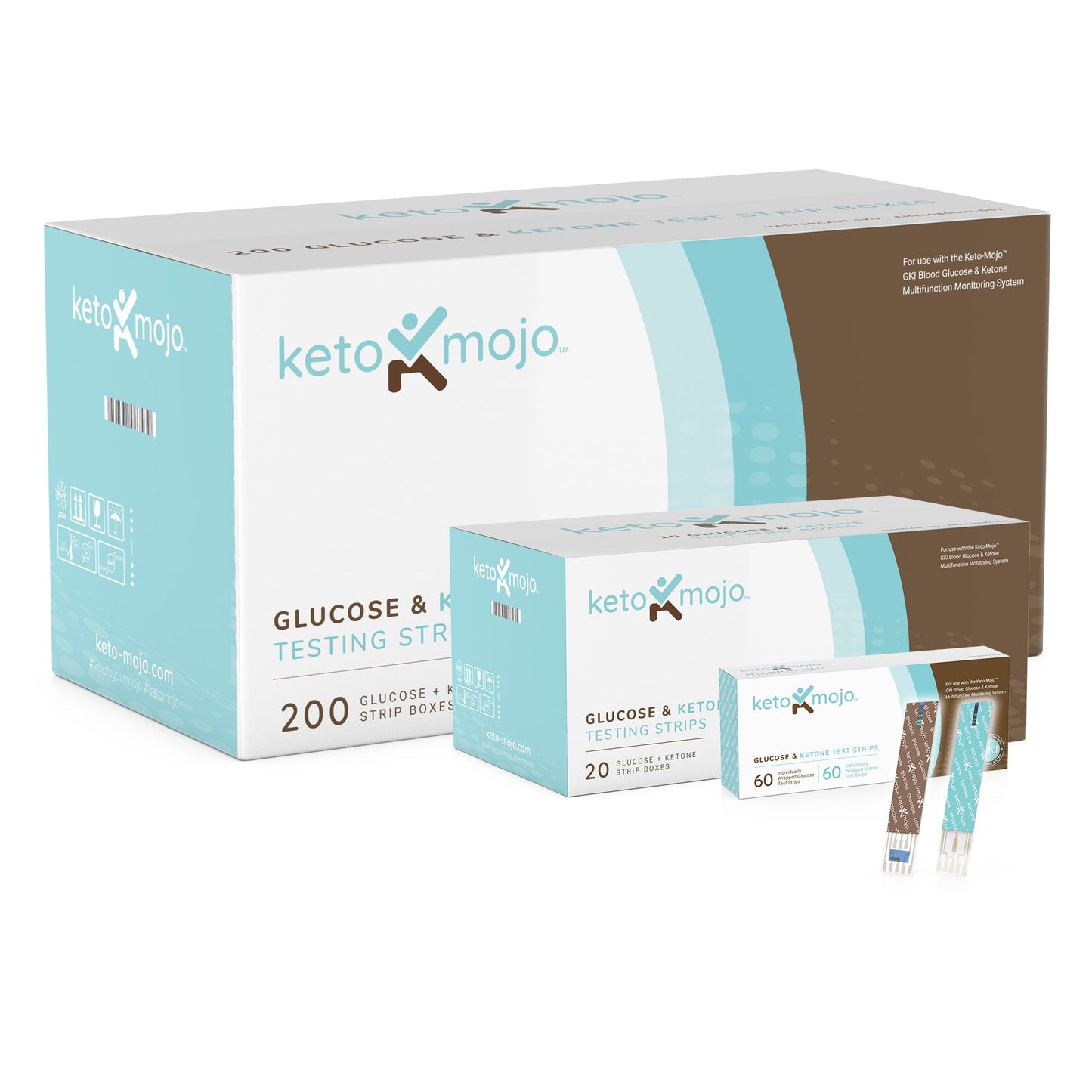 Mastercase GKI Glucose & Ketone Test Strips - THE COMBO PACK (200 units)